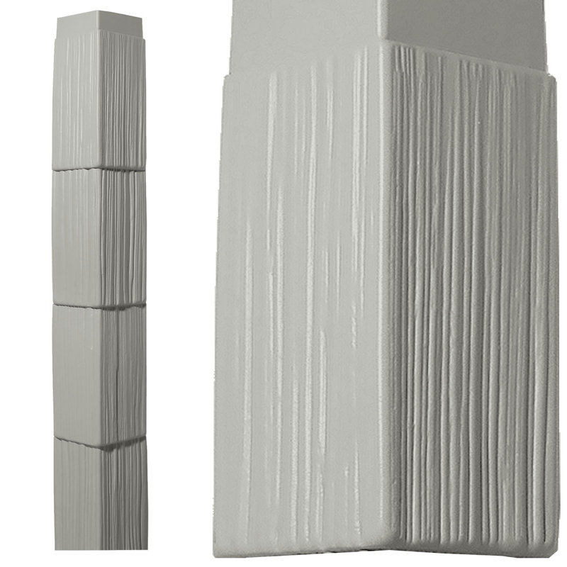 Ensemble de coin de l 10 po x H 60 po pour Shakes décalés de 10 po avec 4 coins et 8 canaux en J, Clair de lune