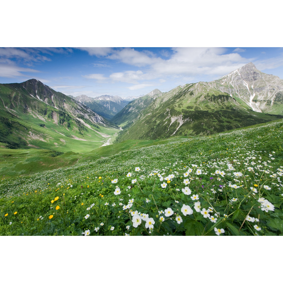 Lechtal Panorama von Wingmar - Druck auf Leinwand ohne Rahmen