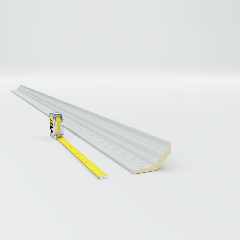 Eris White Polyurethane Crown Moulding 94.5" Length