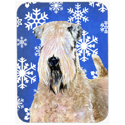 The Holiday Aisle Ashlynn Soft Coated Wheaten Terrier Glass Cutting Board