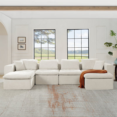 143" ,U Shaped Modern Modular Sofa with Deep Seat