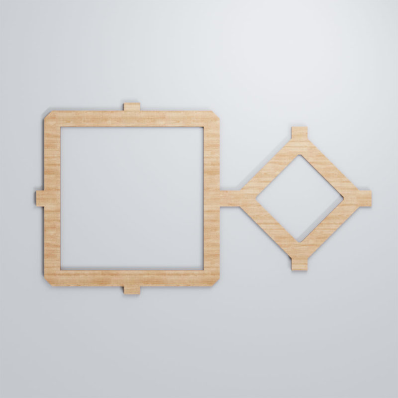 Panneaux muraux décoratifs en bois Arcadia, Aulne, H 11 3/8 po x l 19 7/8 po x P 1/4 po