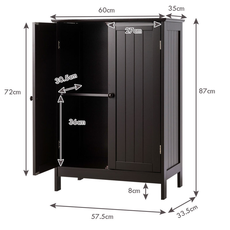 Thivya Bathroom Cabinet, Brown