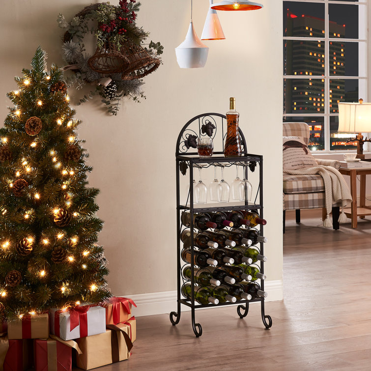 Rebrilliant Spinelli 6 Bottle Hanging Wine Bottle & Glass Rack