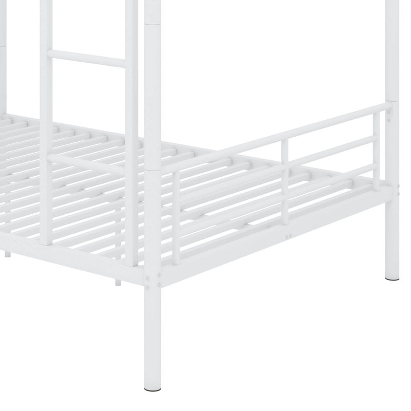 Roomy Full-Size Metal Bunk Bed, White