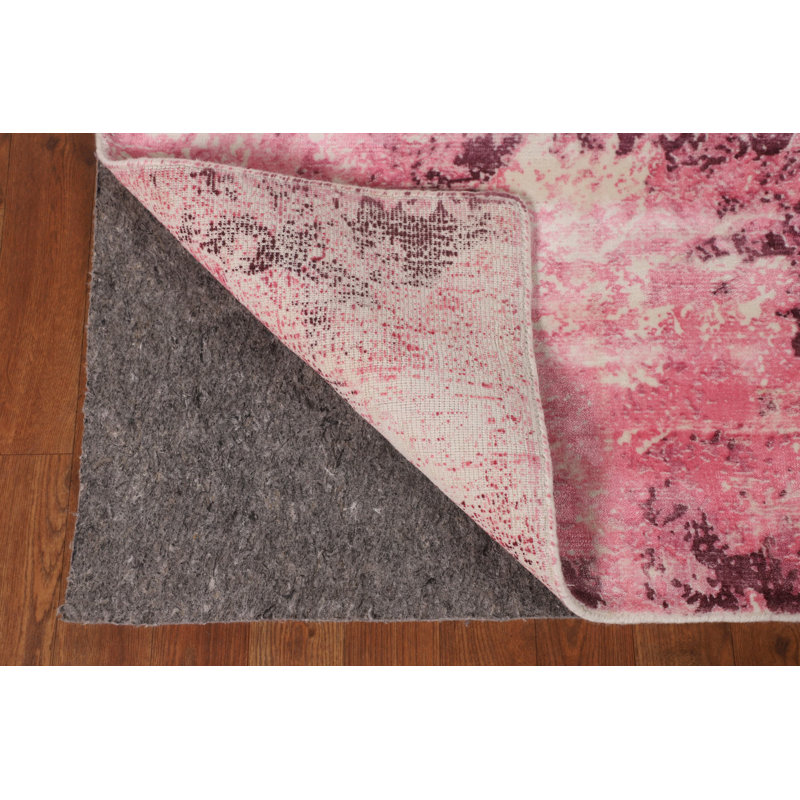 Tapis abstrait moderne fait à la main 6 x 9