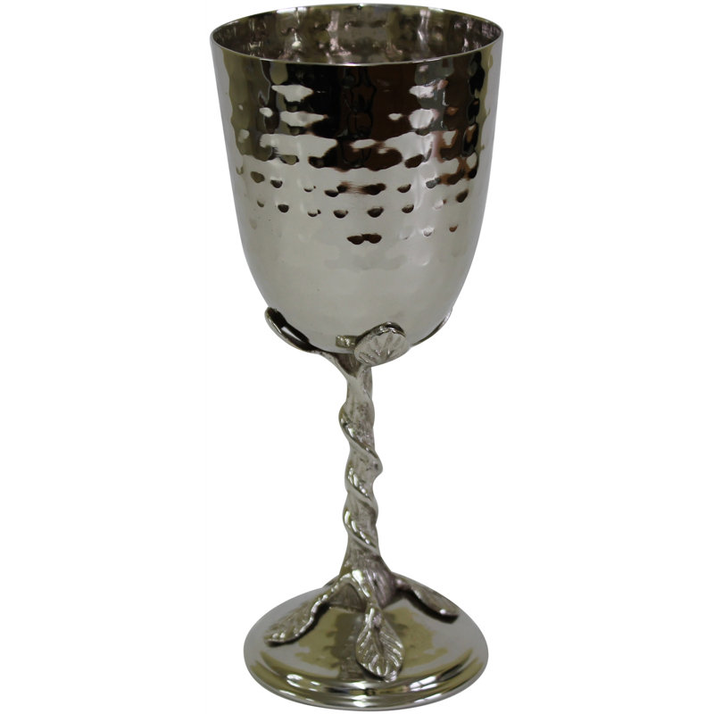 Coupe de Kiddouch avec feuille, Argent