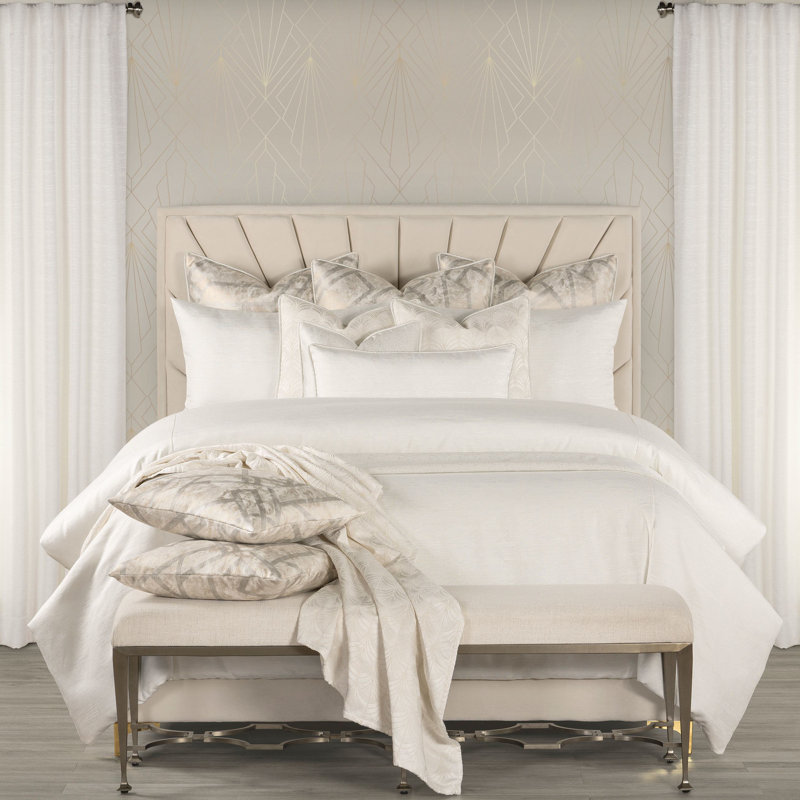 Linen Weave Duvet Cover & Insert Set, Full Duvet Cover & Insert + 2 Standard Shams, White