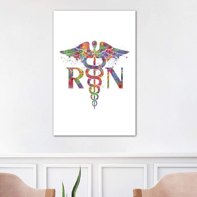 Caduceus RN by Genefy Art - Wrapped Canvas Print