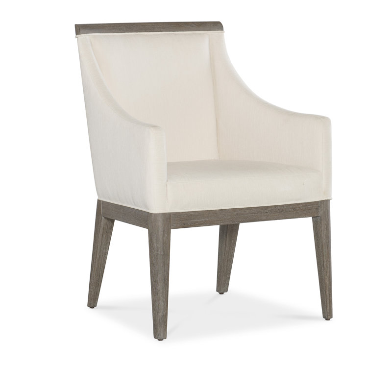 Modern Mood Upholstered Arm Chair, Dark Wood/Mink, Dark Wood/Mink