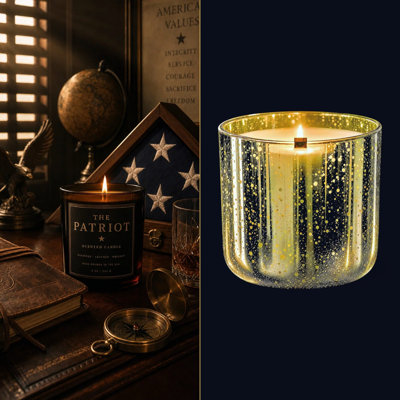 Bougie The Patriot - moucheté or mercure | 24 oz