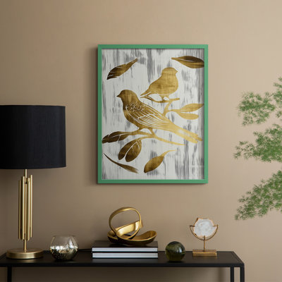 «Christmas Holiday Art LXVI», reproduction d'art encadrée - bois massif