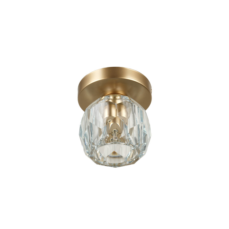 Plafonnier encastré 1 lumière Chateau, Or