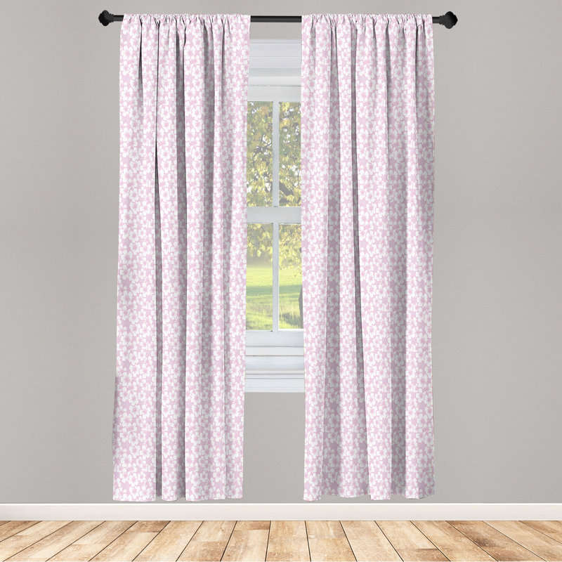 Dalmas Semi Sheer Curtain Pair, 28" W x 63" L