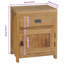 Demars 40cm W Solid Wood Bedside Table