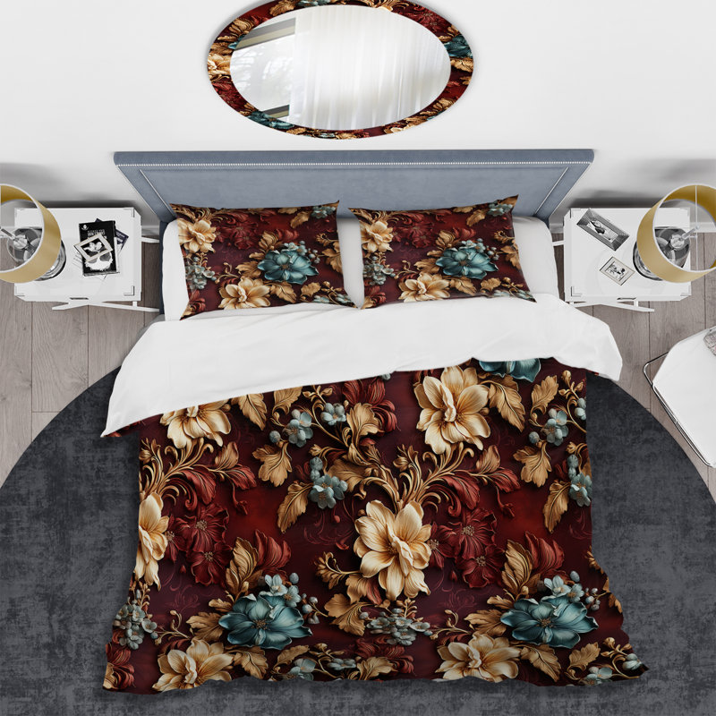 Literie Rustic Brocade Elegance, Housse de couette pour très grand lit et 2 très