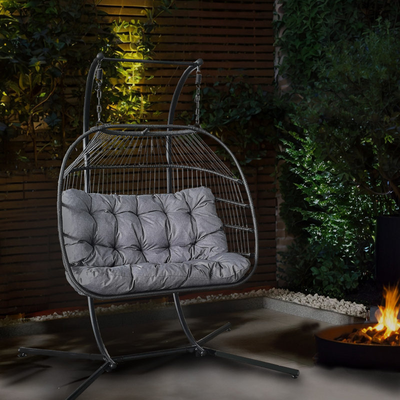 Bradham 180 Person Porch Swing, Black