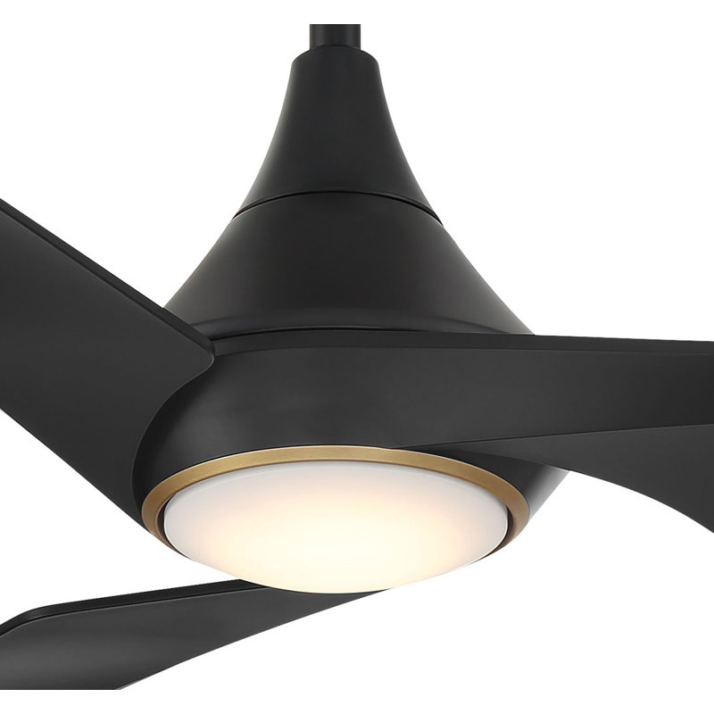 Ventilateur de plafond intelligent à montage double 60 po Switch, Noir, Noir