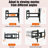 TV Wall Mount Bracket 40-120 Inch TV with Rotation and Tilt Functions Full-motion TV Wall Mount