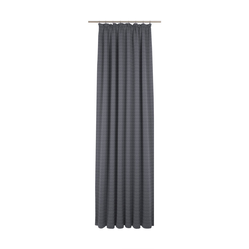 Salguero Pencil Pleat Opaque Curtain, Dark Blue, 145cm Width x 245cm Drop