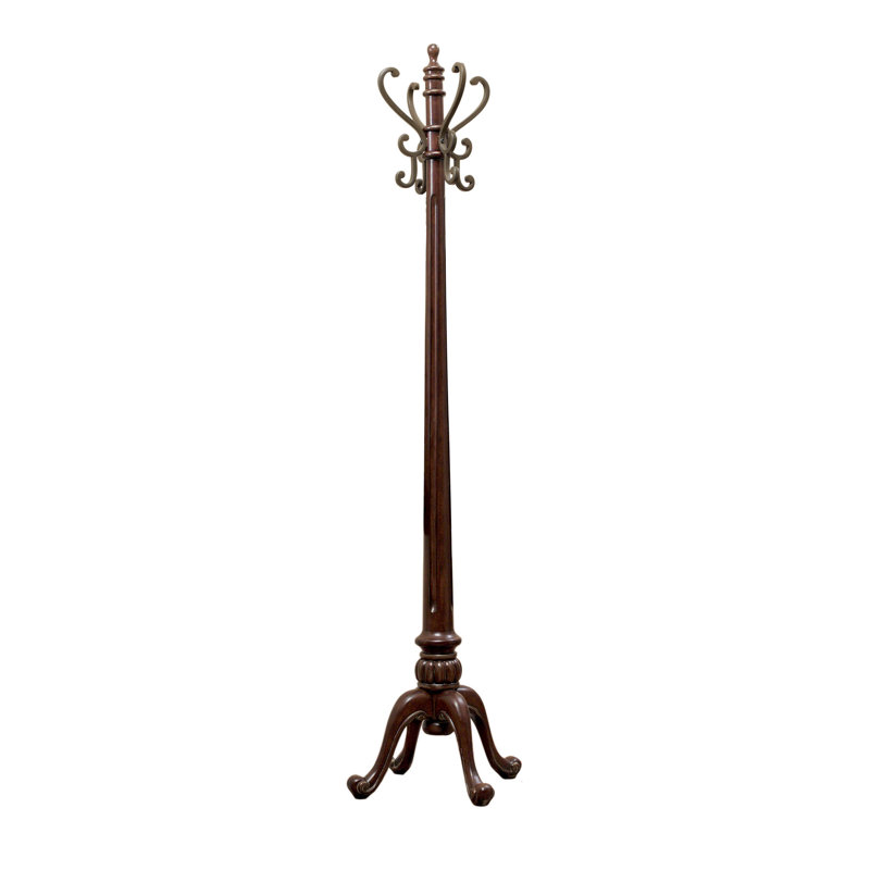 Newlin Solid Wood Freestanding 4 - Hook Coat Rack