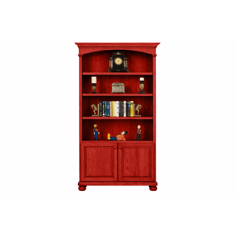Bibliothèque en bois massif Traditional Traditional, Persimmon Red