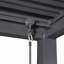 Pergola en aluminium noir Byron avec toit à persiennes réglable