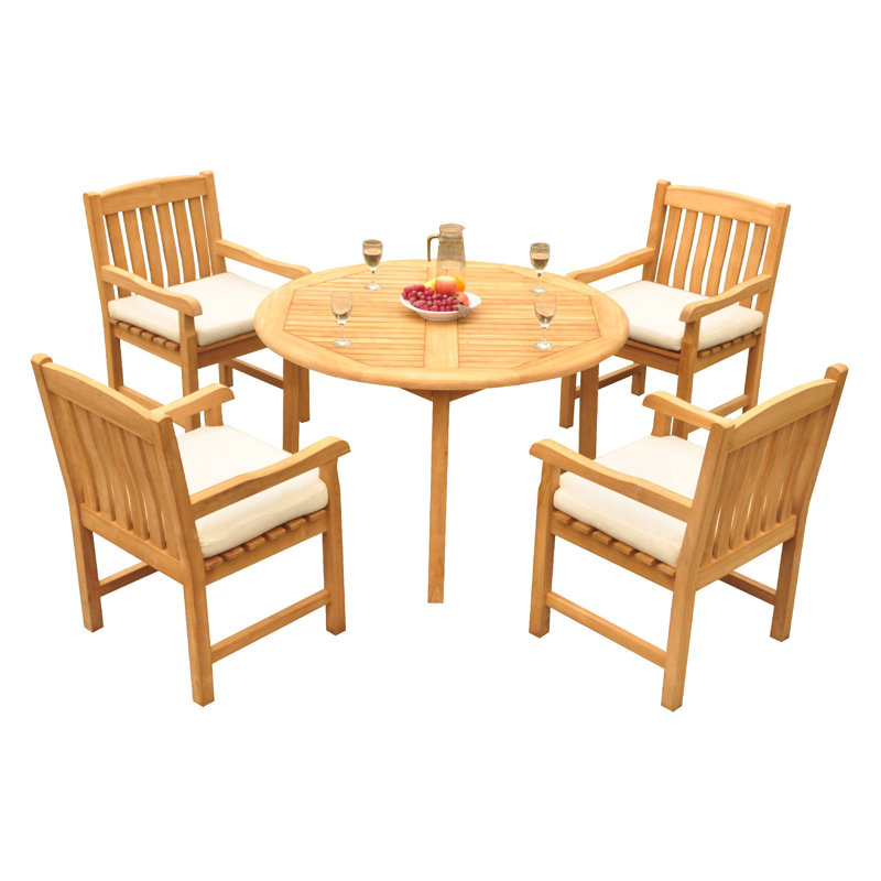 Ensemble de salle à manger 5 pièces Masuda, L 52 po x l 52 po x H 30,5 po, 4