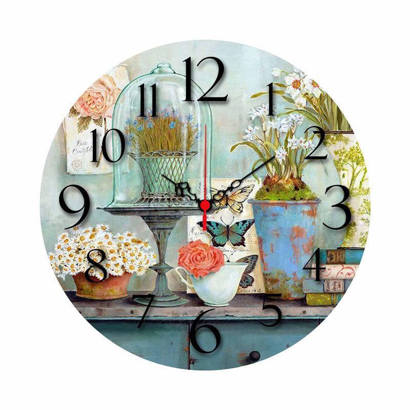 Horloge murale élégante Elegant, 15,7 po de diamètre | 100% panneau de fibres à densité moyenne avec une épaisseur de 0,2 po | Décoration élégante pour le salon, le bureau et la chambre à coucher | Design moderne, parfait pour l'élégance et la