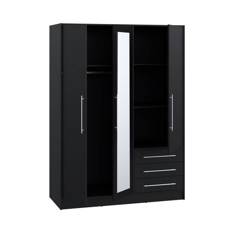 Raveaux 3 Door Manufactured Wood Wardrobe