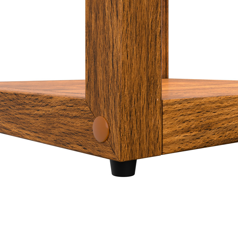 15 po Vitrine carrée en bois Artisan, Marron clair