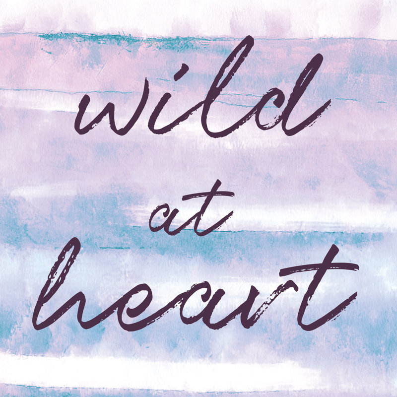 Wild Heart Purple 1 Piece Wrapped Canvas Wall Art, 30cm H x 30cm W x 3.8cm D