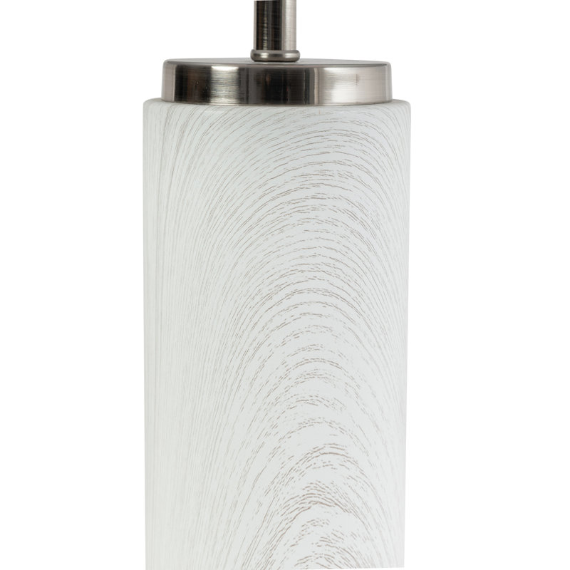 Asghar Metal Table Lamp, Grey, Grey