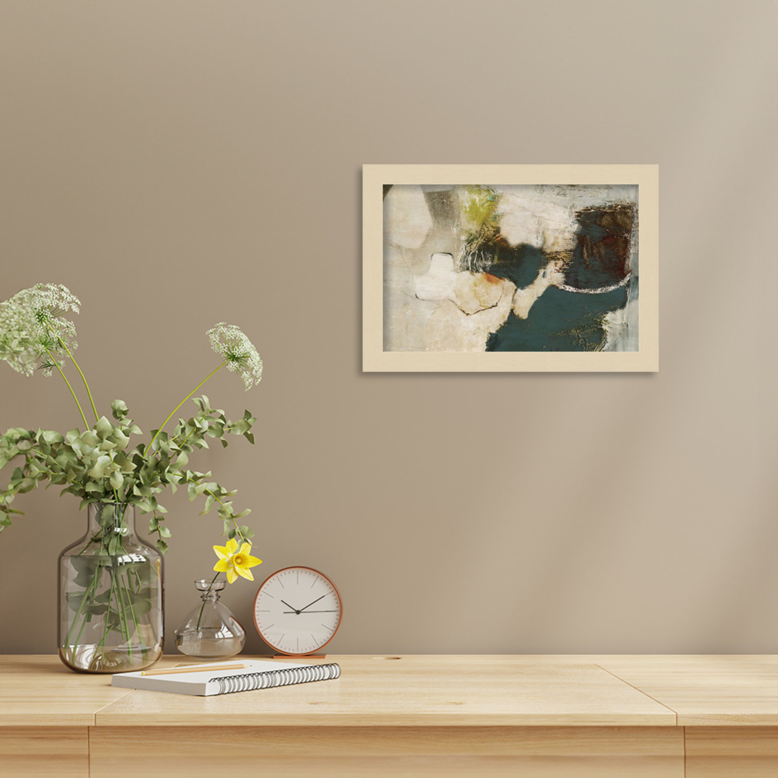 Obscured in Blue Print by PI Studio, Brown, 9" H x 13" W