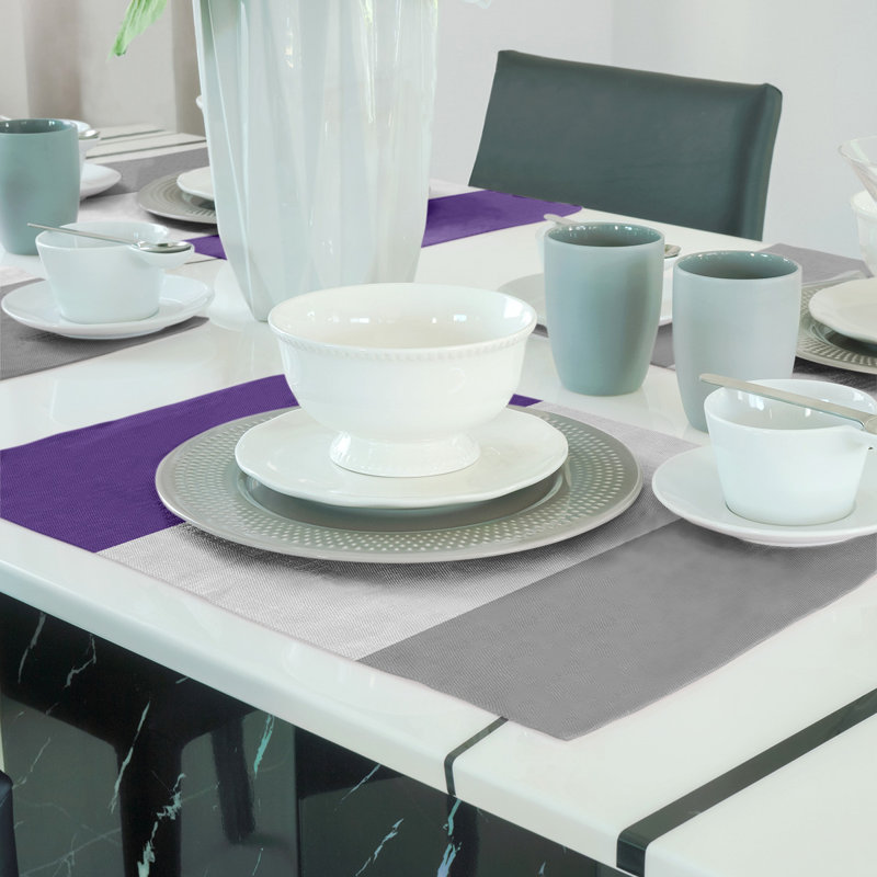 Récapitulatif de 18 po Kansas Cat, Mauve/ Blanc moyen, Polyester sergé