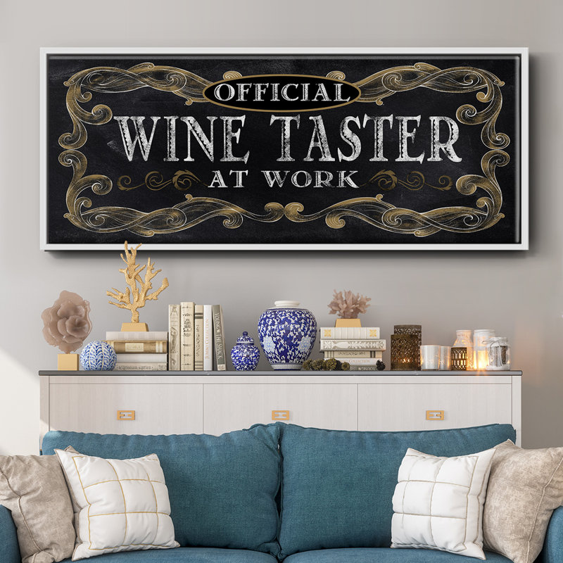 Dégustation de vin - toile encadrée