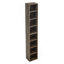 Étagère de rangement multimédia à 8 niveaux, armoire de rangement compacte CD DVD avec tablettes réglables, bibliothèque haute étroite pour le bureau à domicile, bibliothèque multifonctionnelle à deux étages