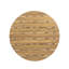  Ensemble bistro 3 pièces pour l'extérieur, table de salle à manger ronde en bois d'acacia et chaises avec coussins crème, teck