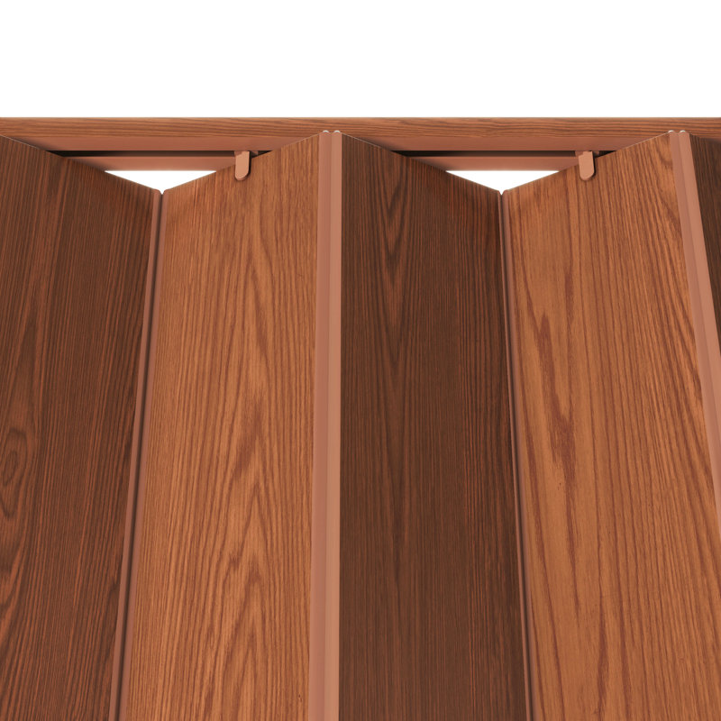 Portes accordéon pliables en PVC 32 "ou cloison d'intimité à usage interne, noyer, 80" H x 32" W x 0.75" D, Noyer