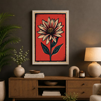 Blooming Daisy Botanical - Wrapped Canvas