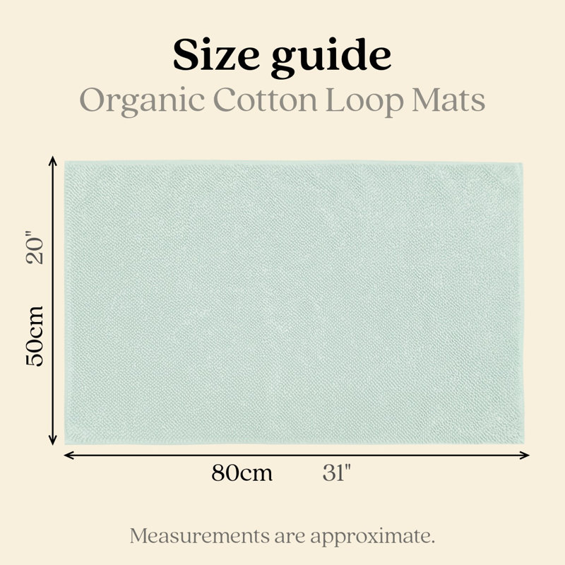 Luxe 100% Organic Cotton Bath Mat, Blue