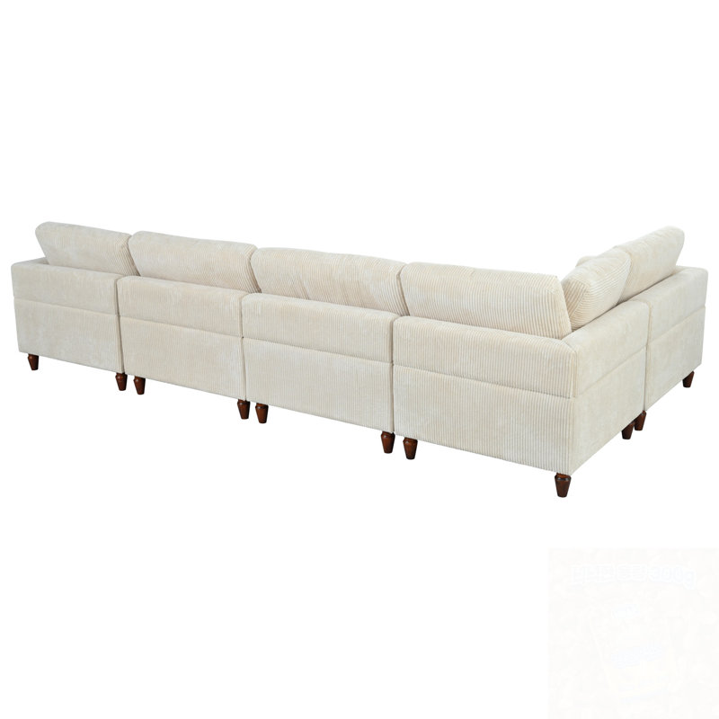 Canapé modulaire en U avec repose-pieds