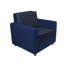 Chaise d'extérieur avec Sunbrella - Indigo / toile bleu marine-124917236