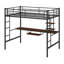 Lit mezzanine avec bureau et tablette