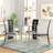 Vasken 4 - Person Glass Top Four Leg Dining Set