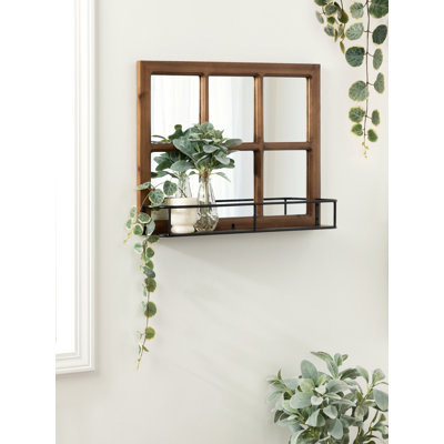 Kaufman Flat Mirror with Shelves