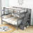 Rasime Twin Over Full Wood Bunk Bed with 3 Shelves-1240823826