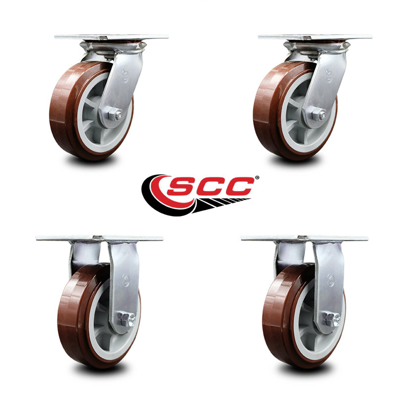 4 Piece Polyurethane Caster Set