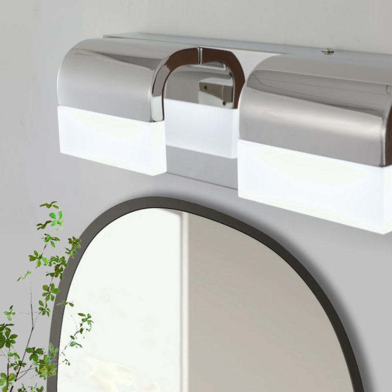 Éclairage mural pour salle de bain 4 lumières DEL Modern, Chrome chrome