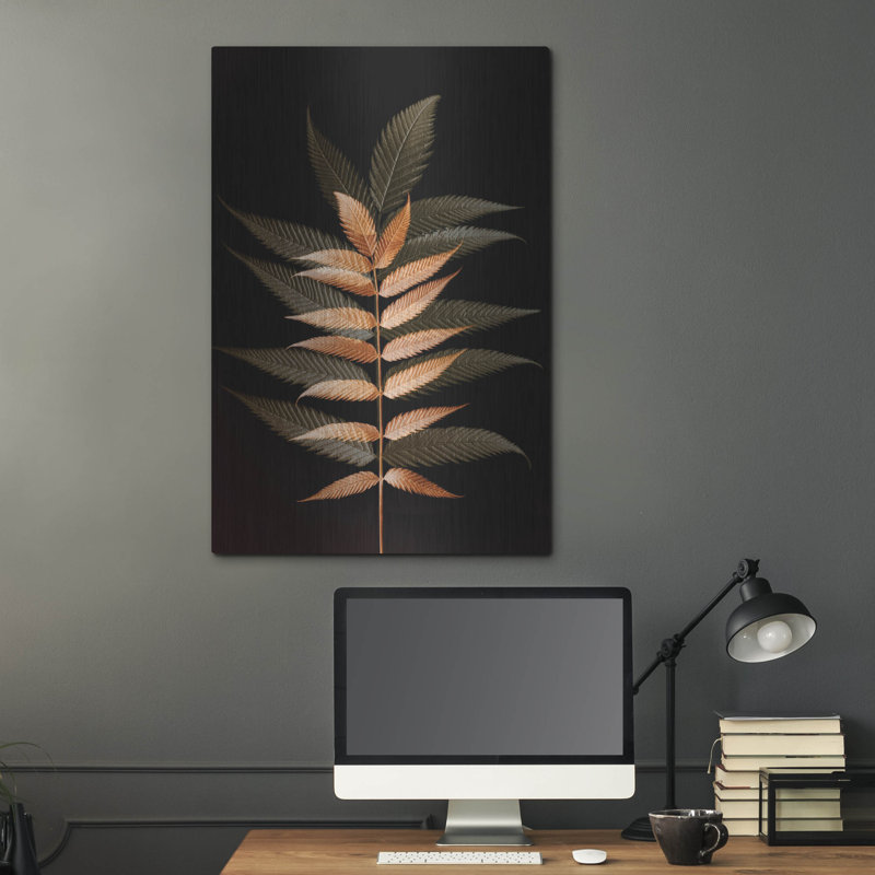 Art mural en métal «Fall Leaves 6» par Ian Winistanley, Winston Porter, H 36 po x l 24 po